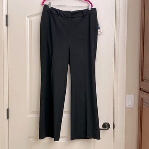 NWT Jones New York Signature pants black stretch Wide leg trouser career Sz 14